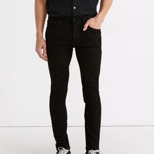 Madewell Mens Skinny Jeans in Black Wash Size 31 32